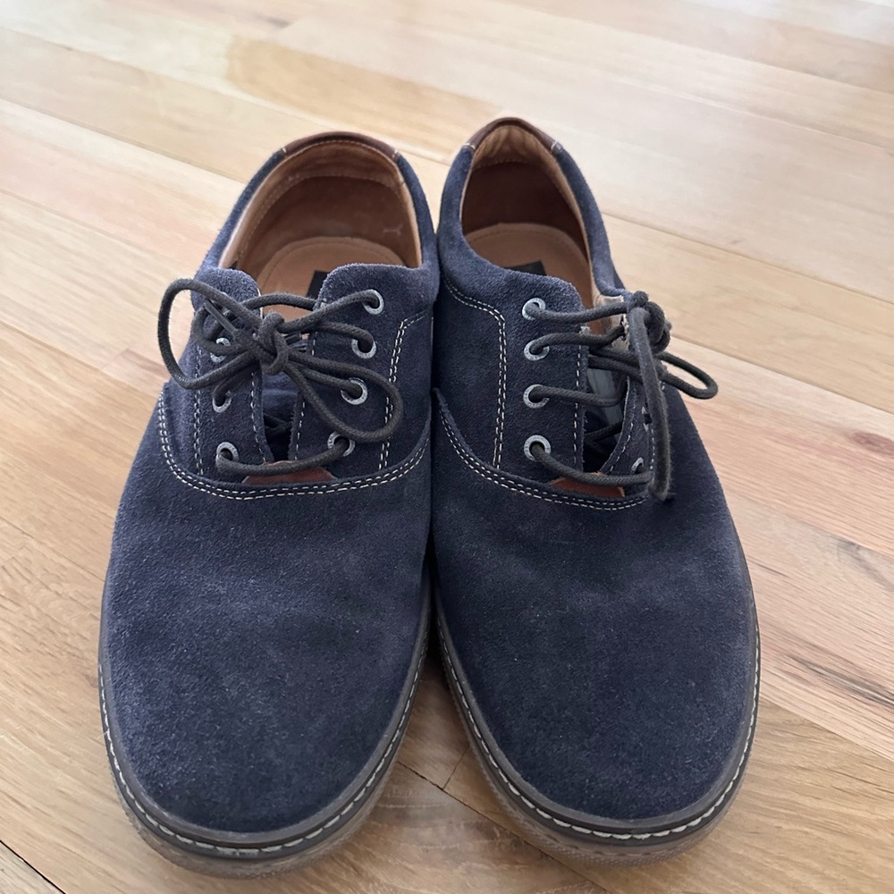 Johnston & Murphy Navy Suede Casual Shoes